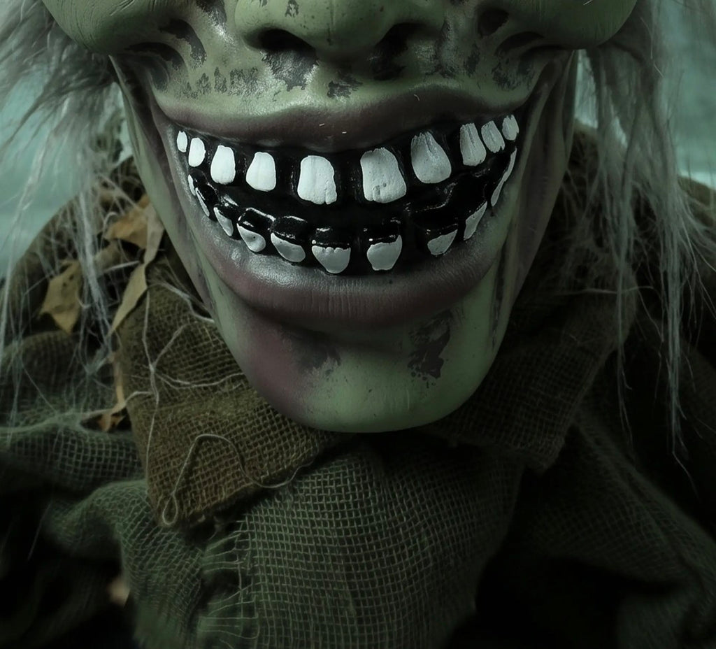 Animatronic Crawling Zombie Halloween Decoration | Glowing Red Eyes, Motion & Sound Sensitive