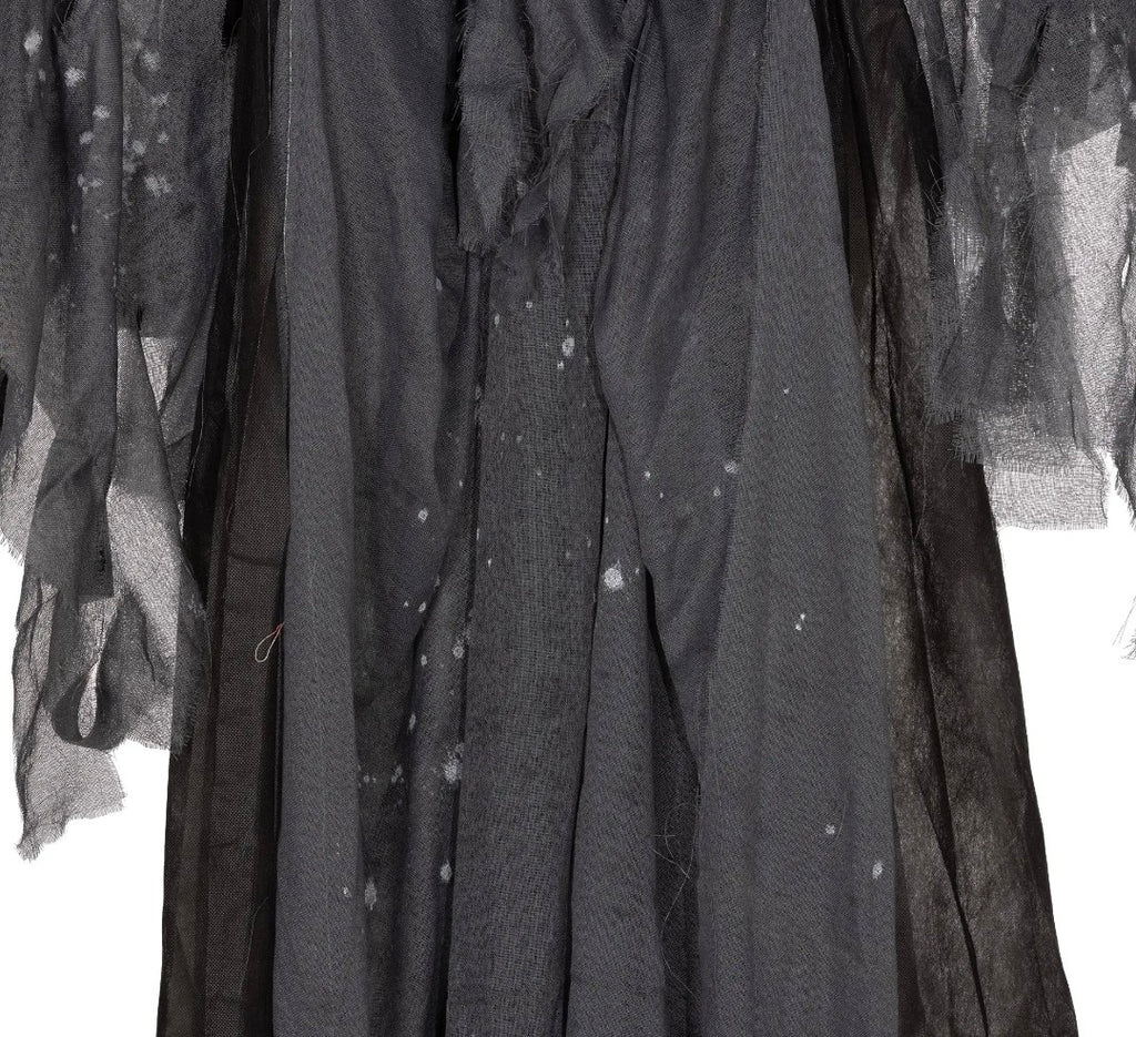 Animatronic Winged Grim Reaper Halloween Decoration | Glowing Red Eyes, Moving Head & Hands, Touch & Sound Activated | 6.3ft
