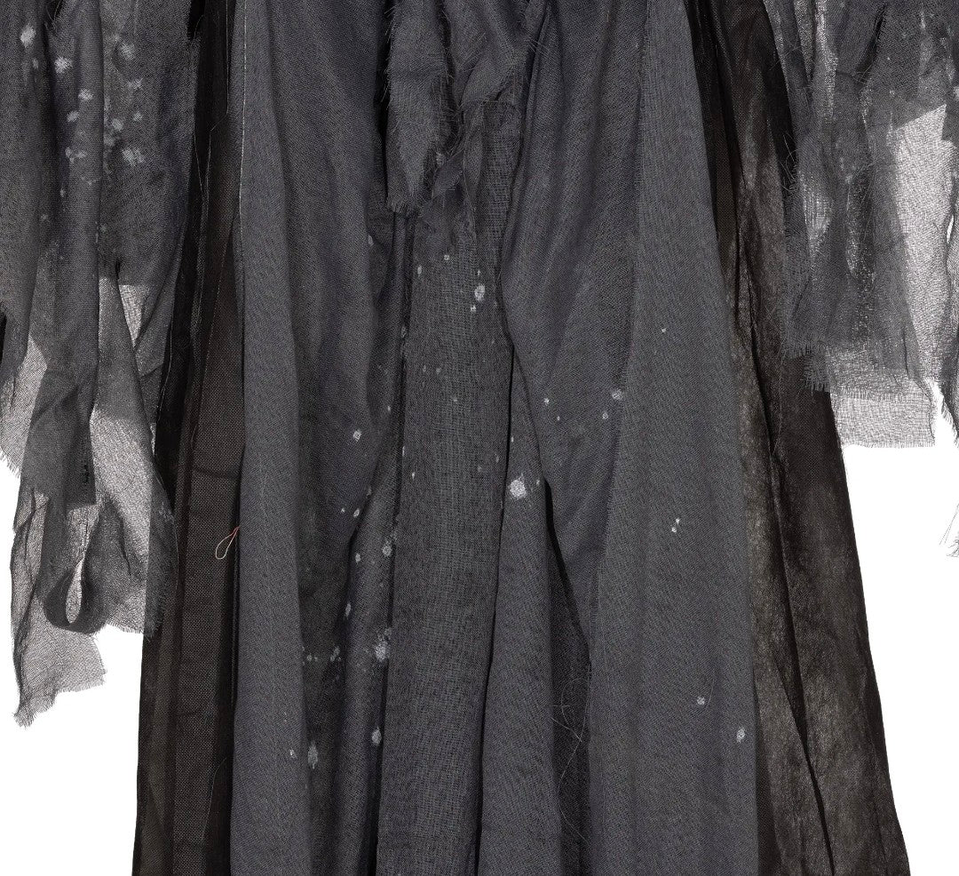 Animatronic Winged Grim Reaper Halloween Decoration | Glowing Red Eyes, Moving Head & Hands, Touch & Sound Activated | 6.3ft
