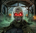 Animatronic Crawling Zombie Halloween Decoration | Glowing Red Eyes, Motion & Sound Sensitive