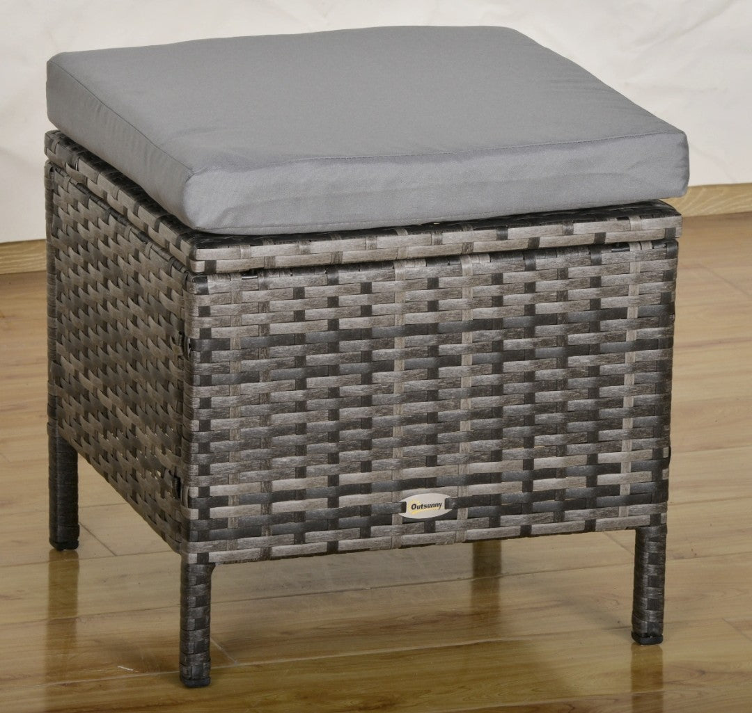 8-Seater Rattan Garden Sofa Set | Tempered Glass Table & Thick Cushions