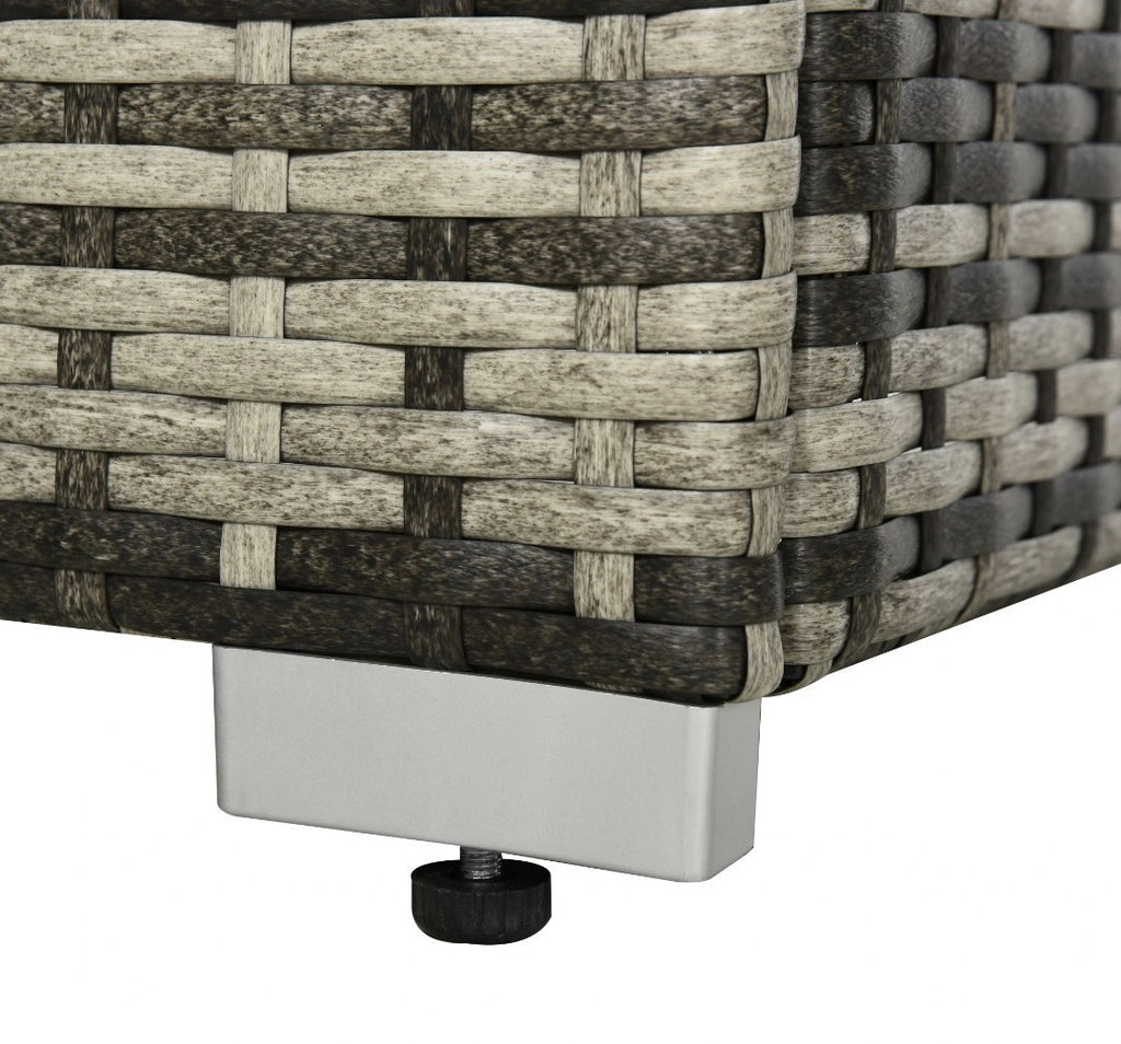 4-Seater Rattan Garden Sofa Set | Wicker Sectional with Cushions, Grey