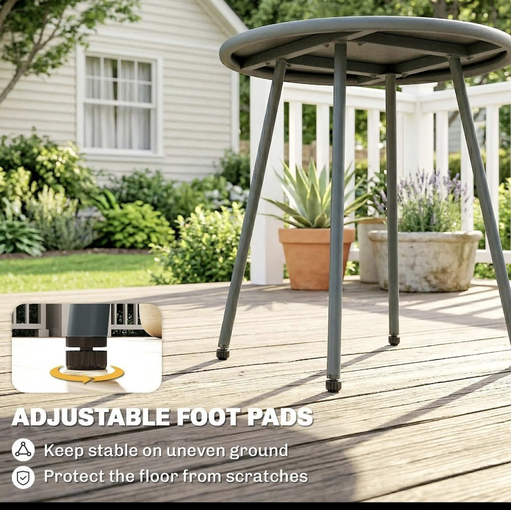 3-Piece Rattan Bistro Set | 2 Chairs & Round Coffee Table, Outdoor Garden