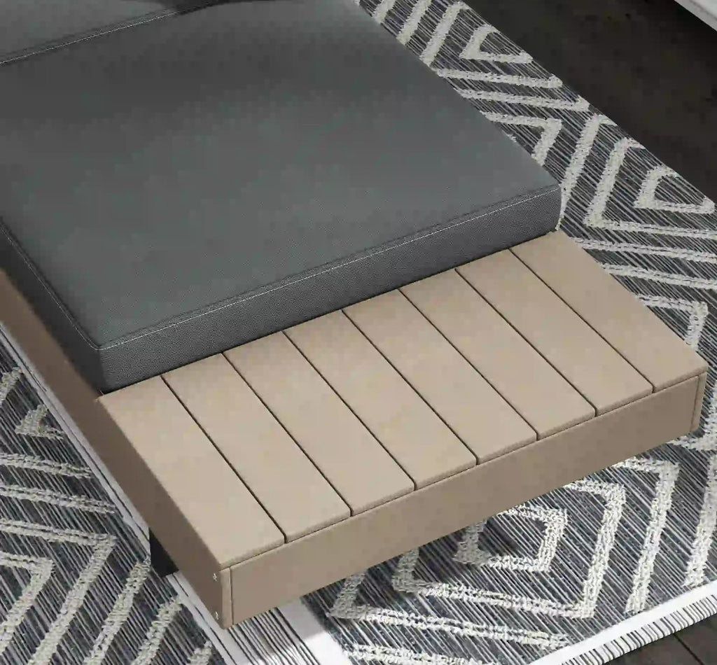 3-Piece L-Shaped Garden Sofa Set with Coffee Table – Grey