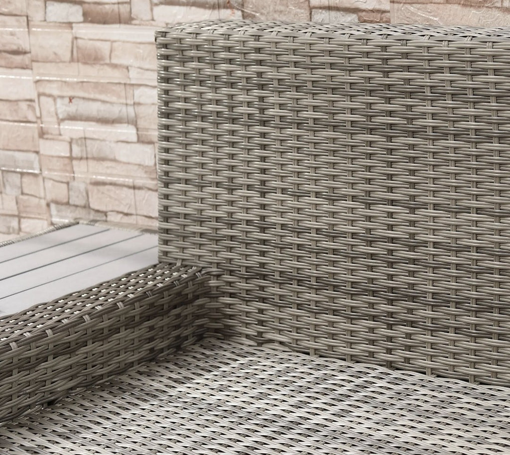 4-Piece Rattan Garden Corner Sofa & Coffee Table Set | Outdoor Sectional Furniture