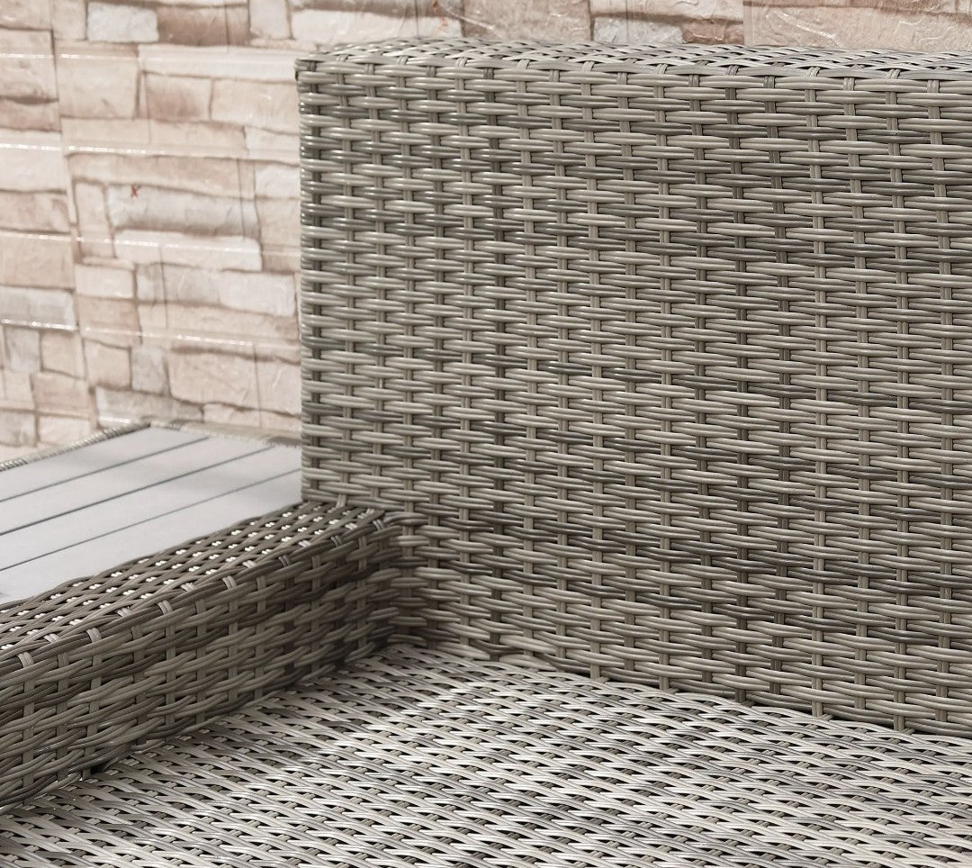 4-Piece Rattan Garden Corner Sofa & Coffee Table Set | Outdoor Sectional Furniture