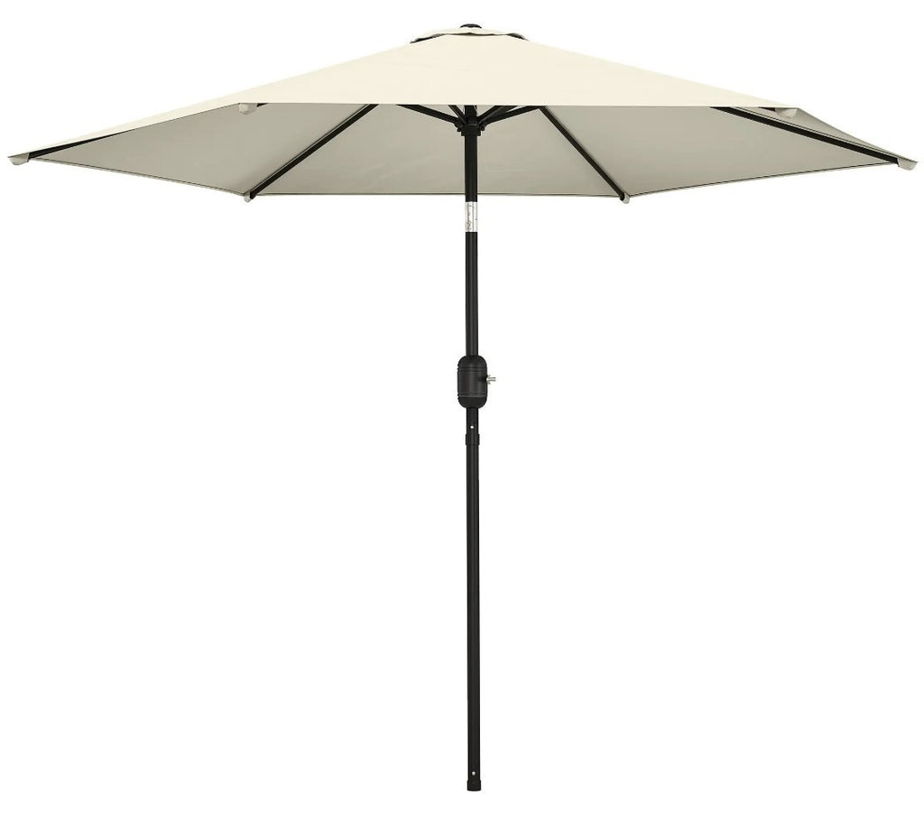 2.6m Garden Parasol with Tilt & Crank – Cream White