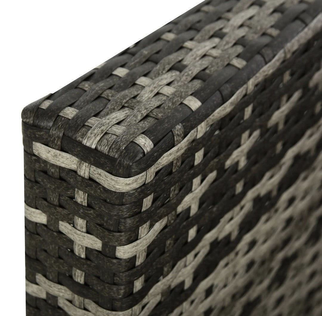 4-Seater Rattan Garden Sofa Set | Wicker Sectional with Cushions, Grey