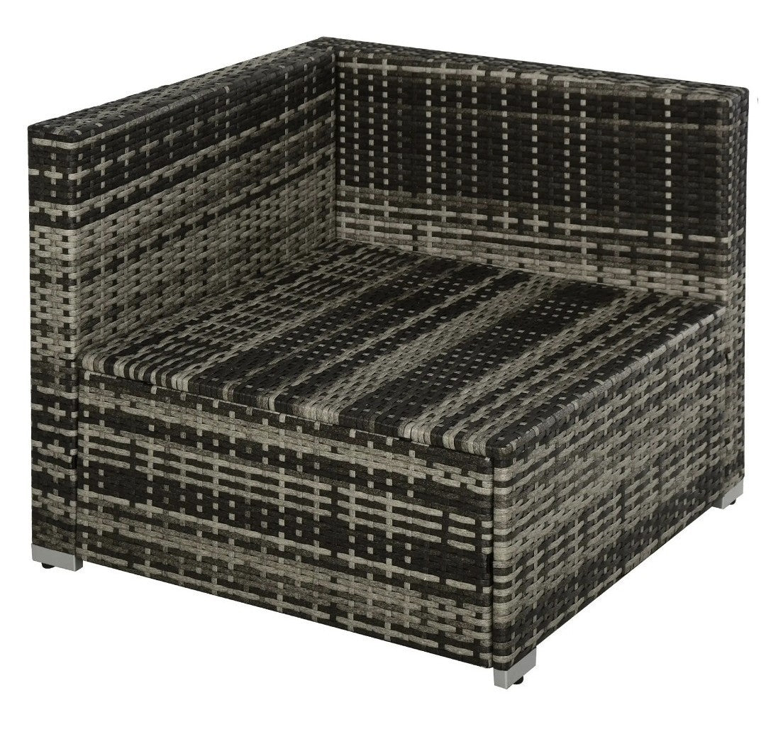4-Seater Rattan Garden Sofa Set | Wicker Sectional with Cushions, Grey