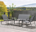 4-Piece Minimalist Garden Sofa Set | Outdoor Patio Furniture with Cushions