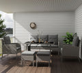 5-Seater Rattan Garden Sofa Set | 2 Armchairs & 3-Seater Wicker Sofa – Mix Grey
