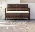 Garden Storage Bench with 125L Storage & Cushion | Outdoor Patio
