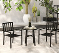 3-Piece Patio Garden Set | Plastic Top Table & Stackable Chairs | Galvanised Steel Frame