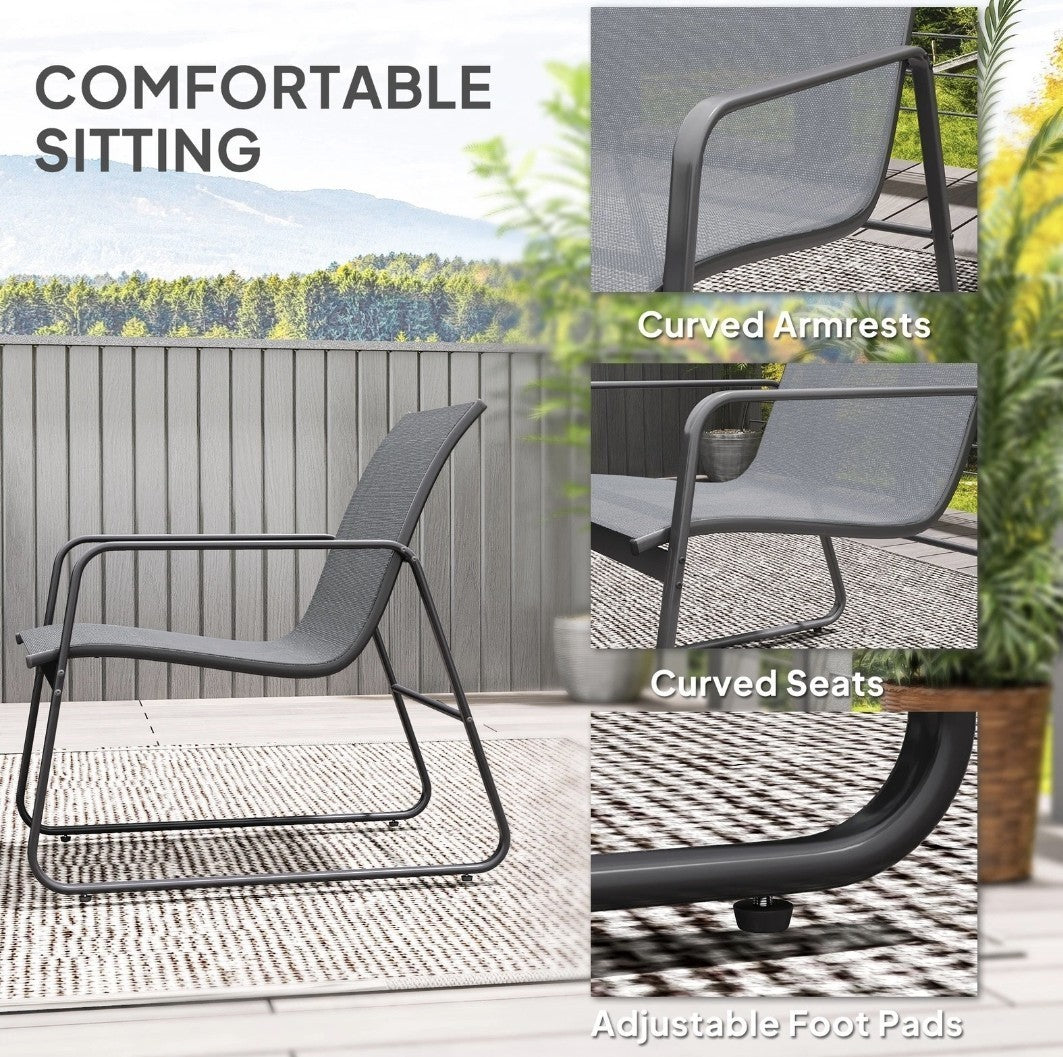 4-Piece Minimalist Garden Sofa Set | Outdoor Patio Furniture with Cushions